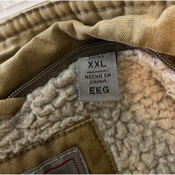 Levis Mens Sherpa Lined Cotton Jacket Olive Drab Khaki XXL - Picture 8 of 16